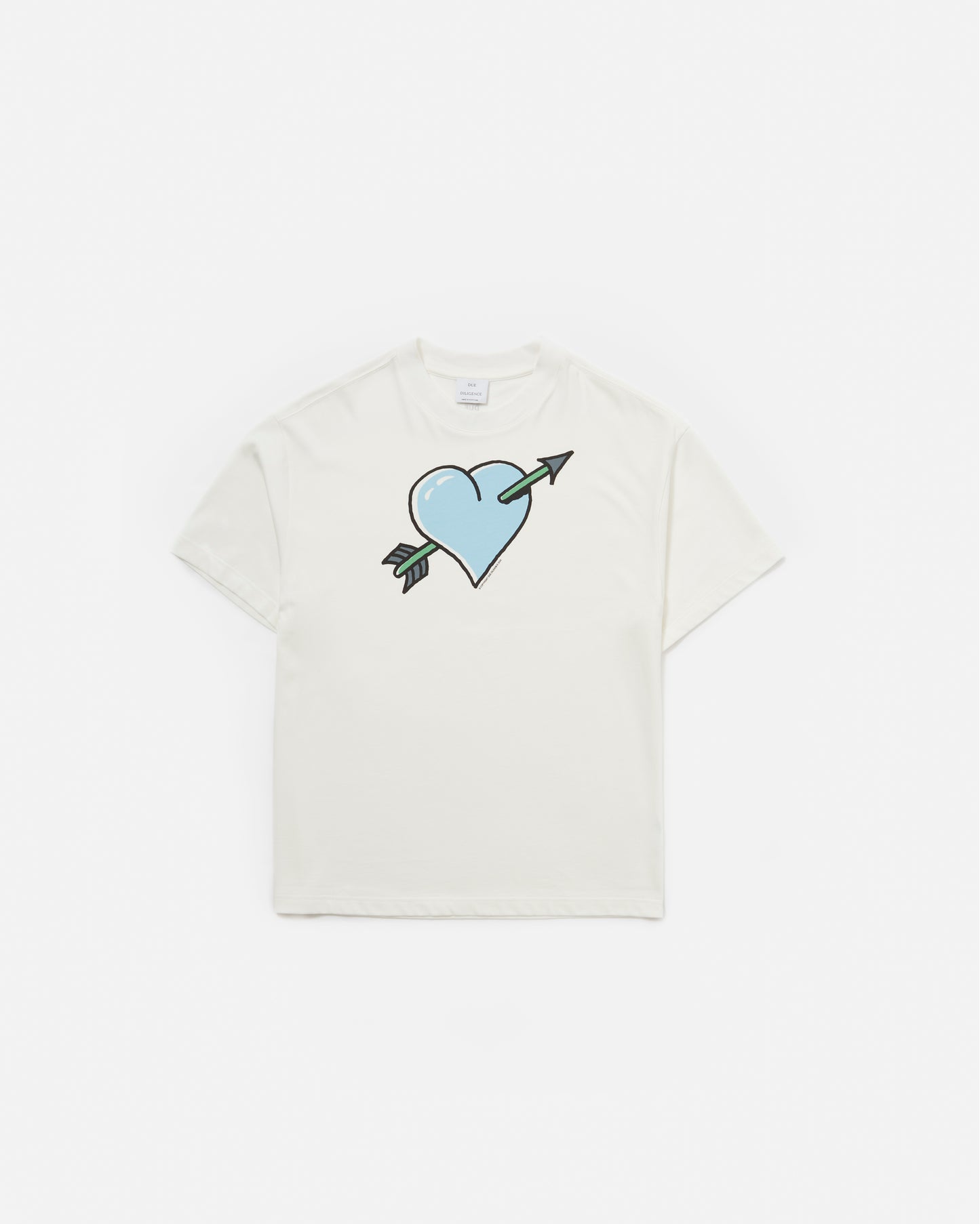 T-SHIRT WITH HEART PRINT - Due Diligence Apparel