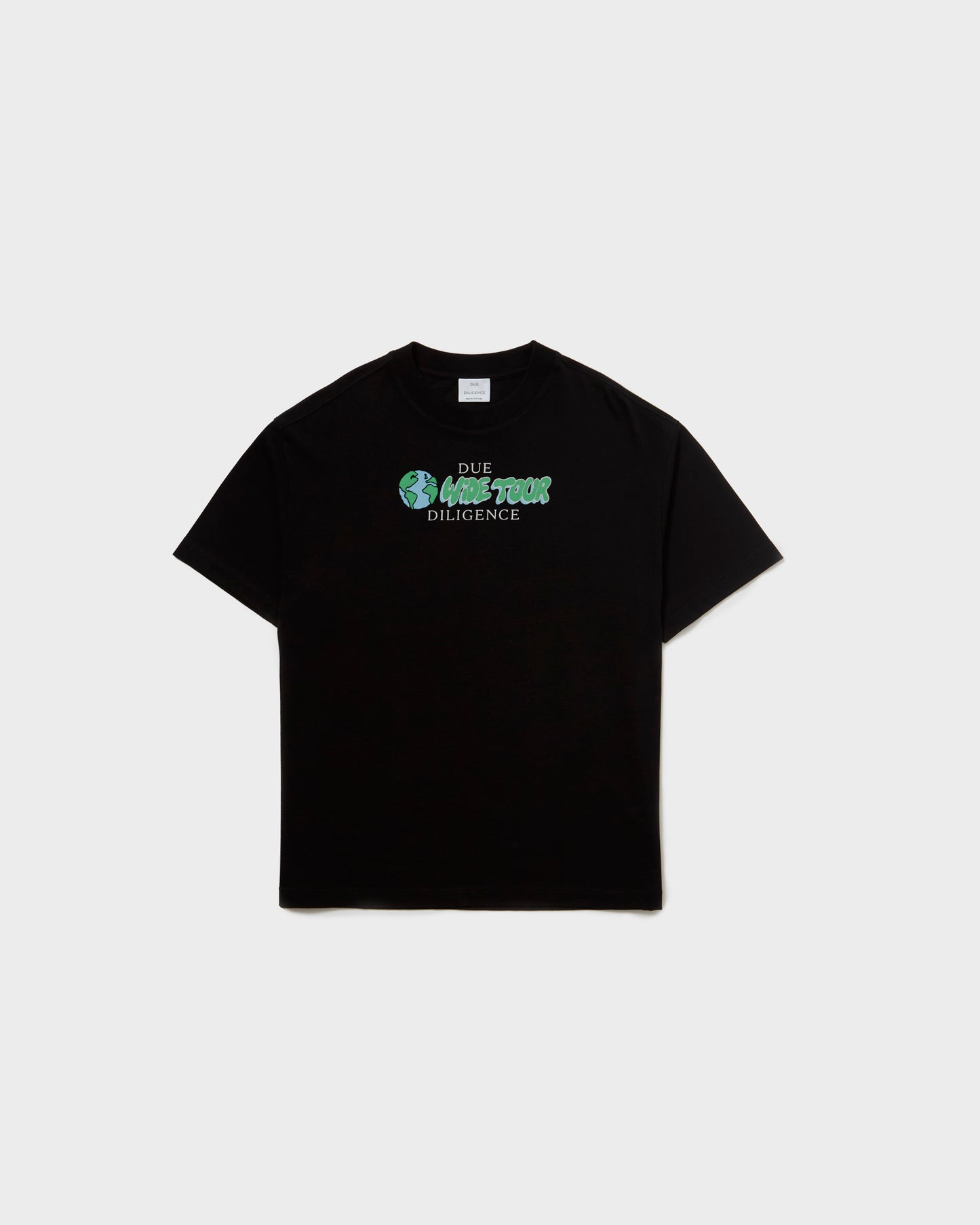 T-SHIRT WITH WORLD TOUR PRINT - Due Diligence Apparel