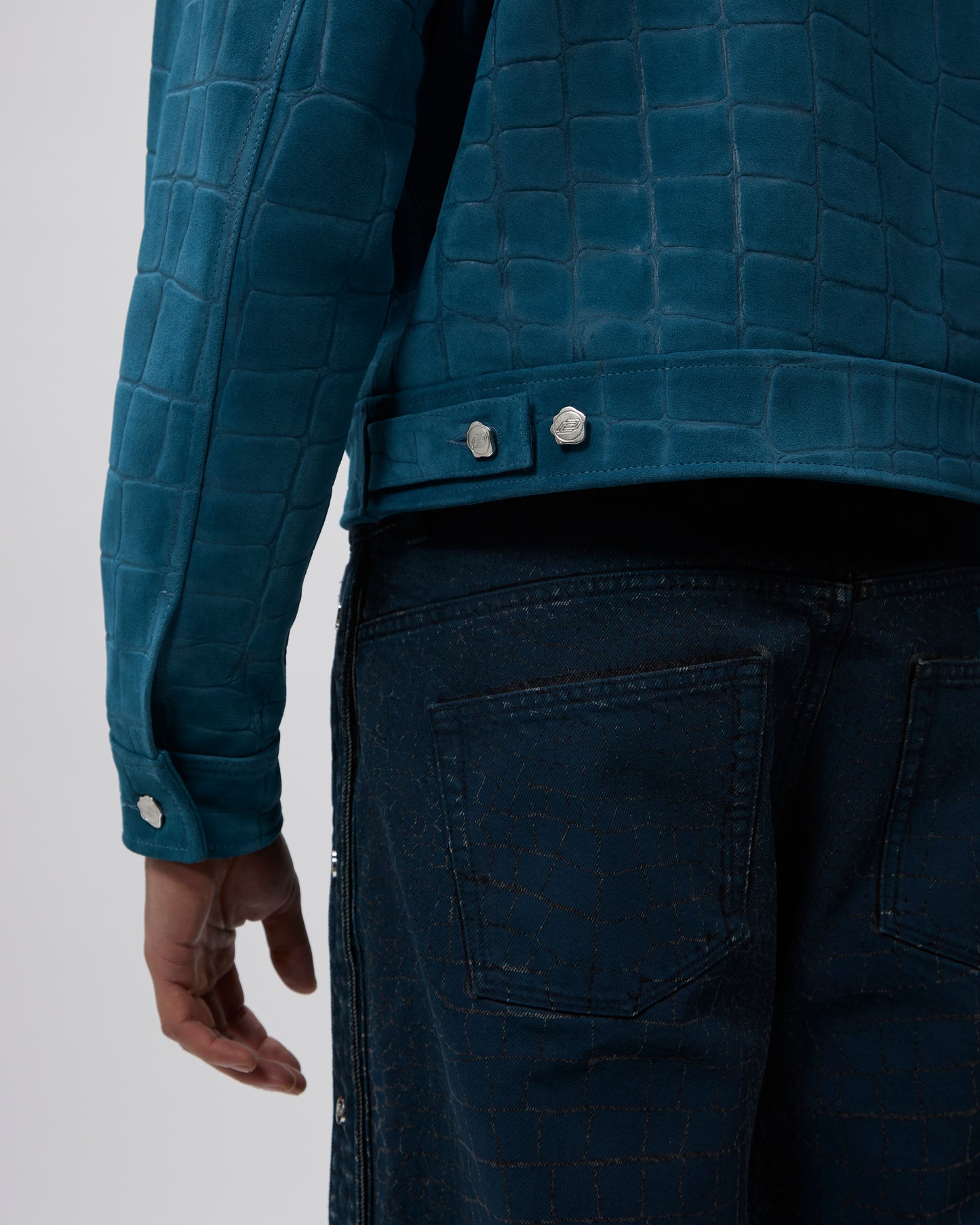 CROC SUEDE TRUCKER JACKET - Due Diligence Apparel