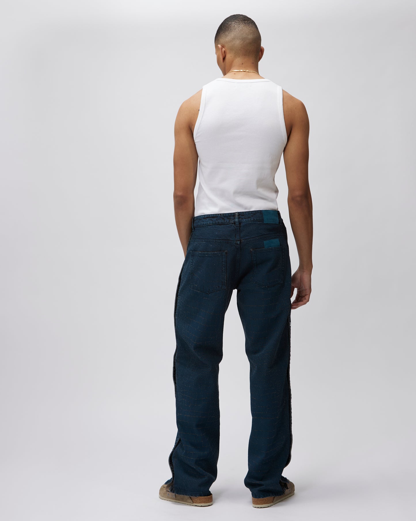 CROC PRINT JEAN WITH SIDE SNAPS - DISPATCH DATE BEGINNING JANUARY - Due Diligence Apparel