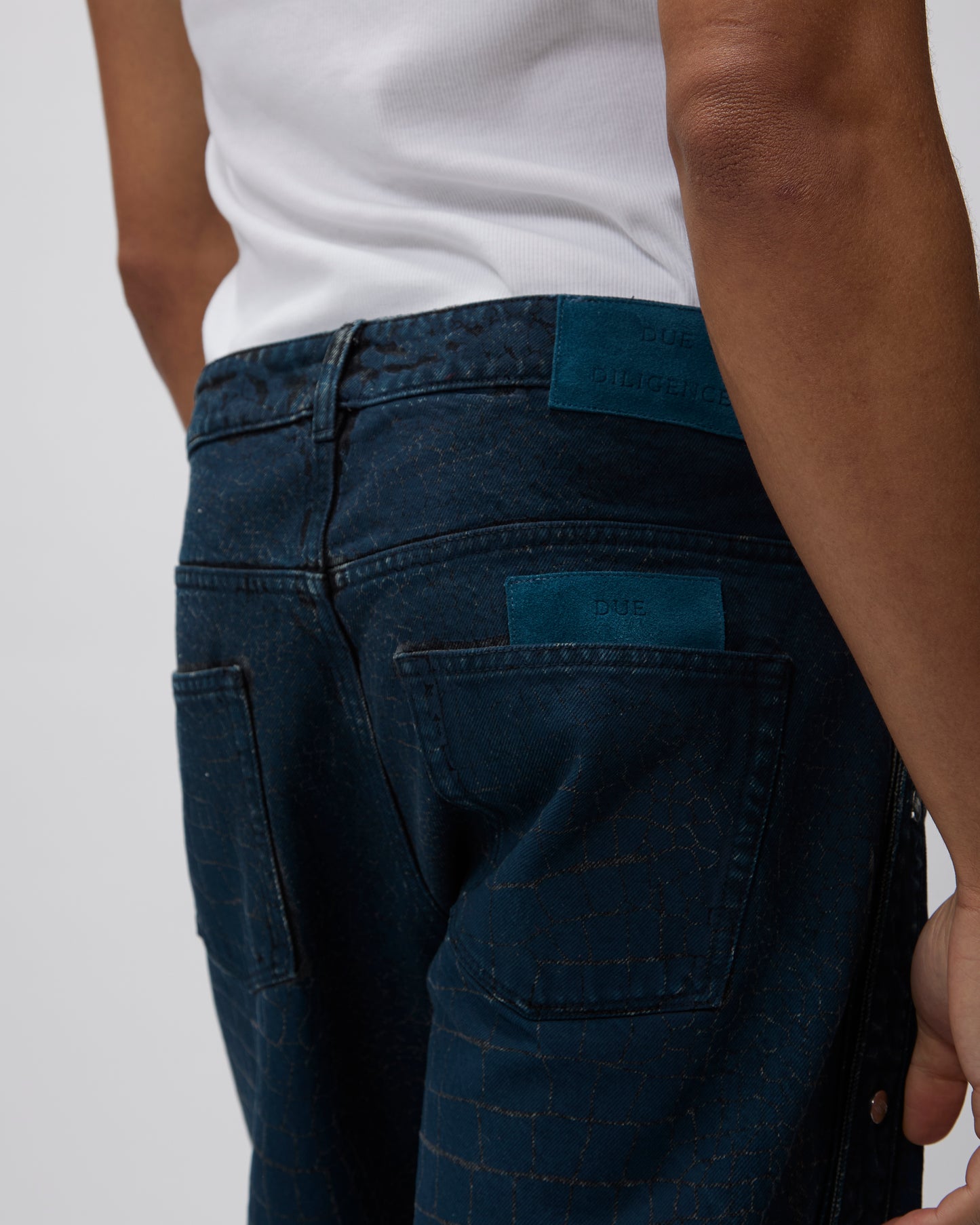 CROC PRINT JEAN WITH SIDE SNAPS - DISPATCH DATE BEGINNING JANUARY - Due Diligence Apparel