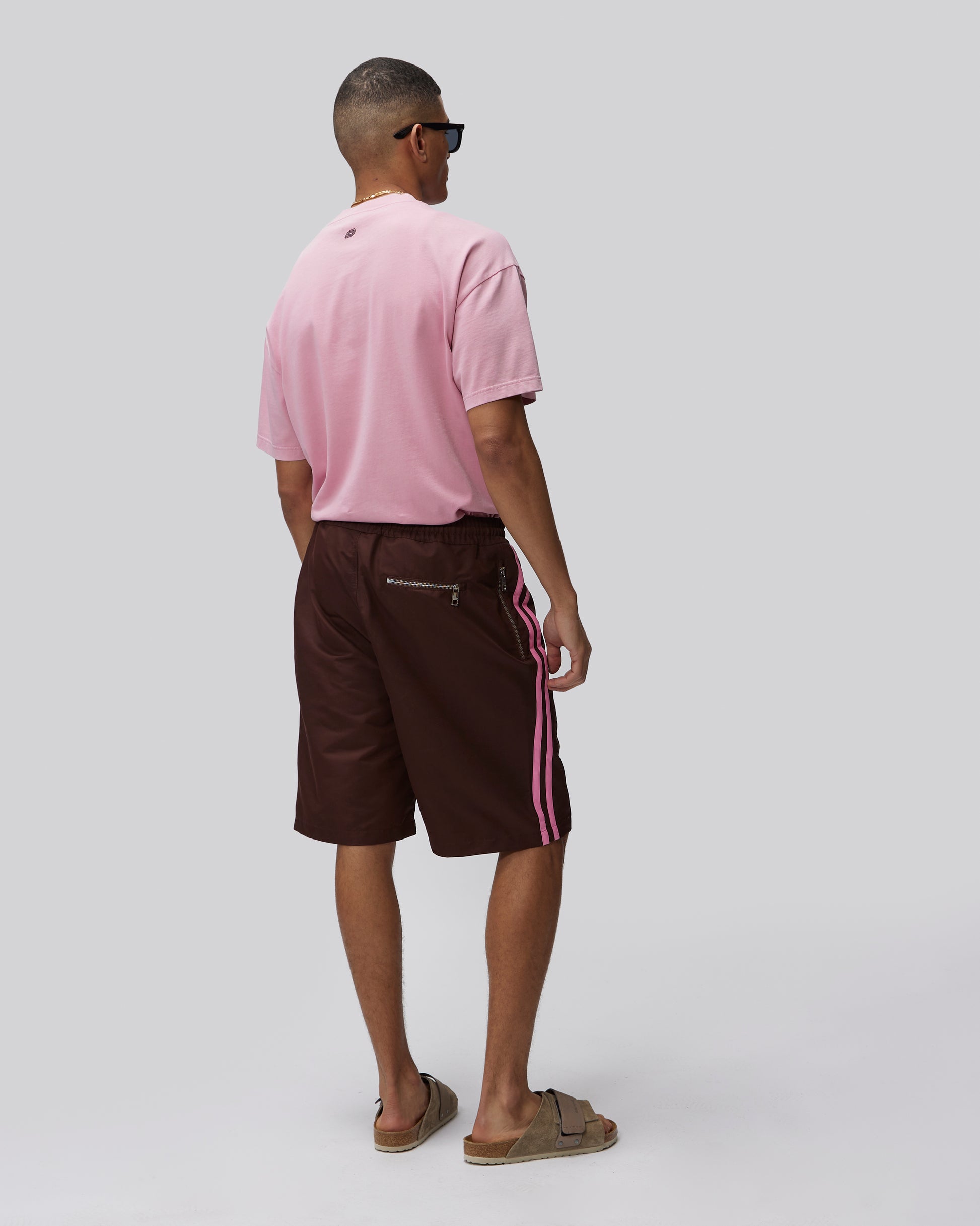 NYLON SHORT WITH SIDE STRIPE - Due Diligence Apparel
