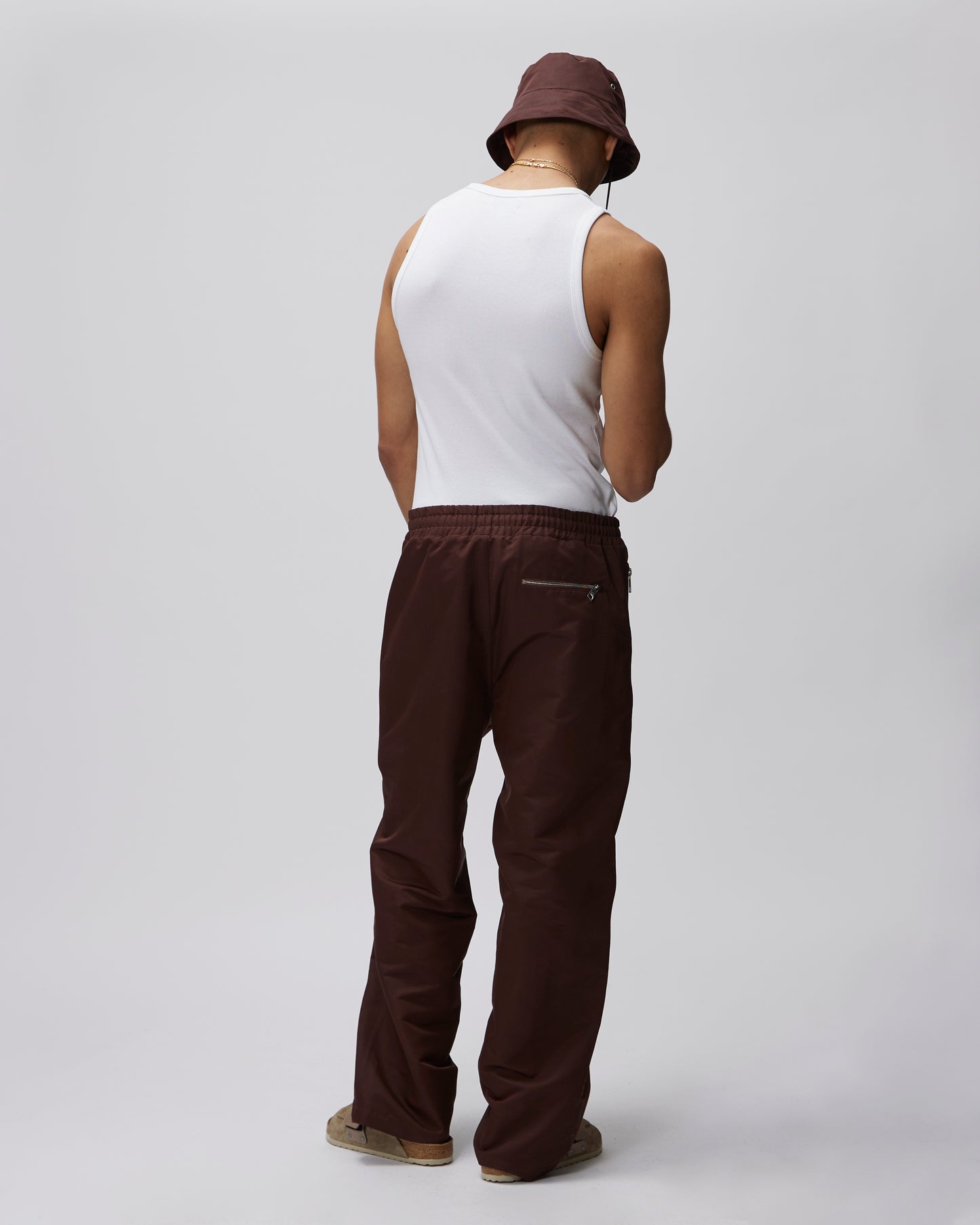 NYLON TRACK PANT WITH CONTRAST LEG INSERT - Due Diligence Apparel