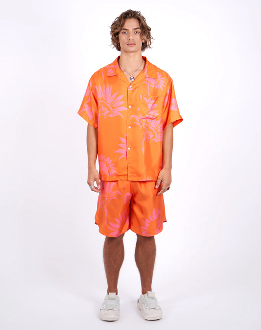 Sunflower Print Silk Short - Due Diligence Apparel