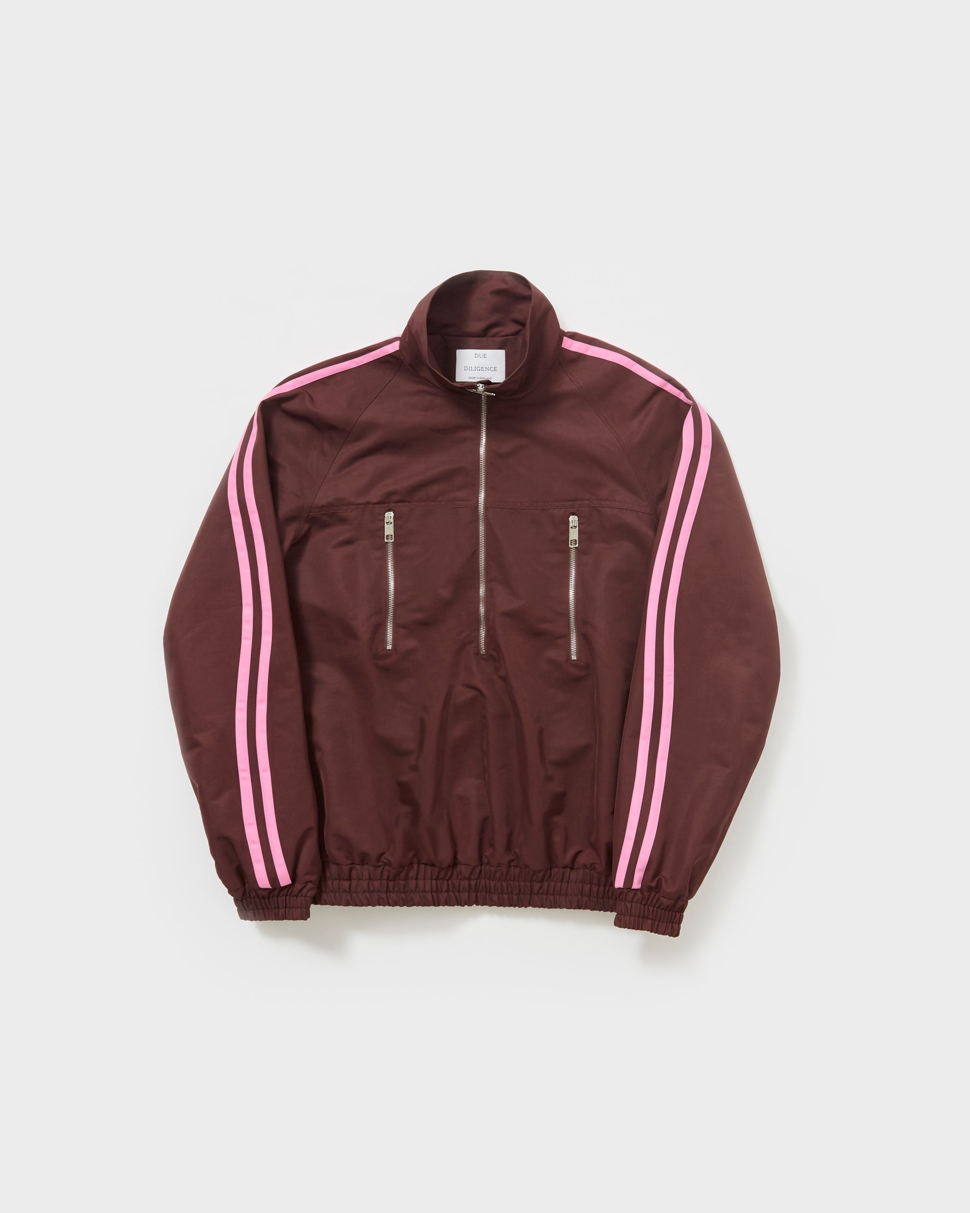 NYLON TRACK JACKET WITH SIDE STRIPE - Due Diligence Apparel