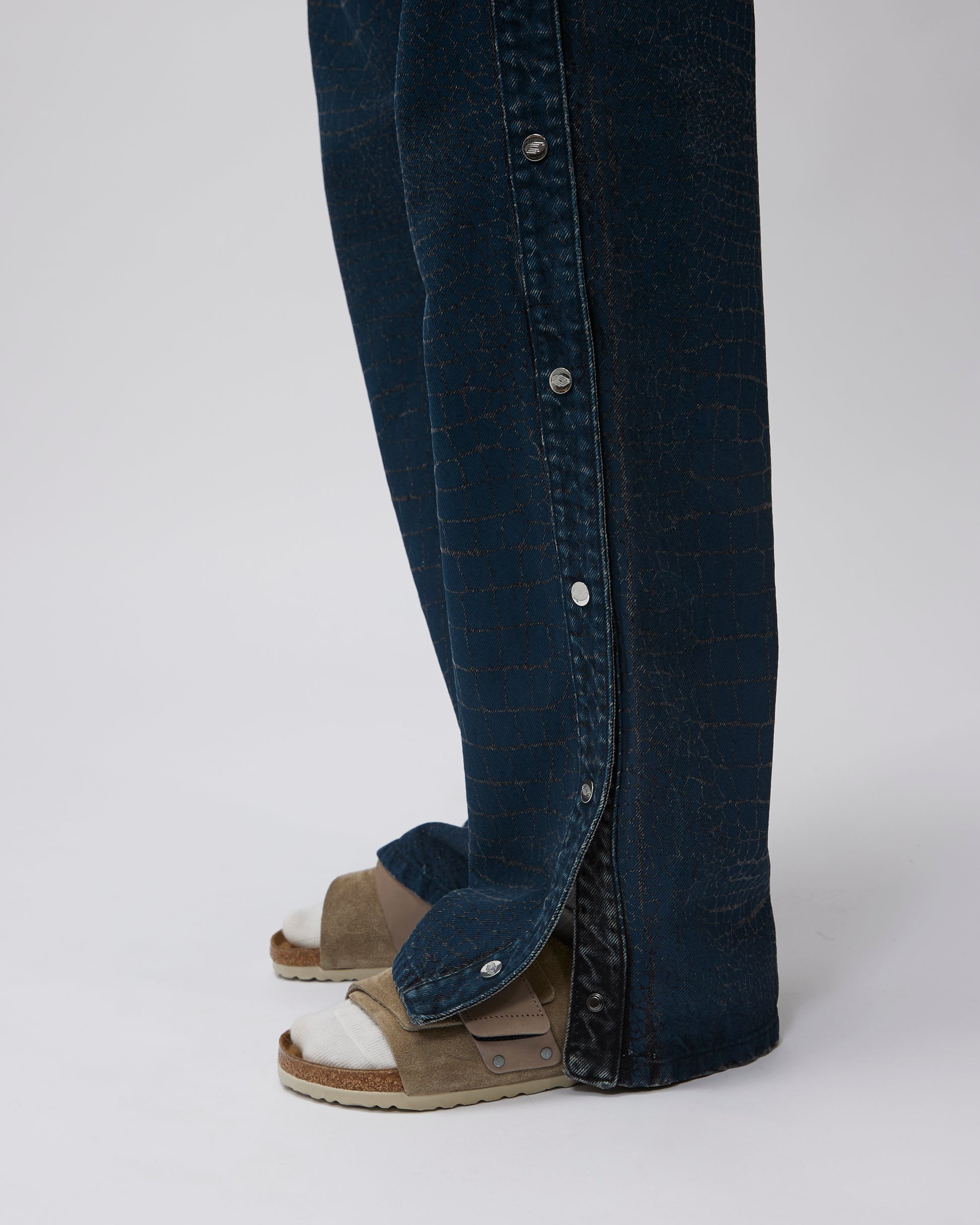 CROC PRINT JEAN WITH SIDE SNAPS - DISPATCH DATE BEGINNING JANUARY - Due Diligence Apparel