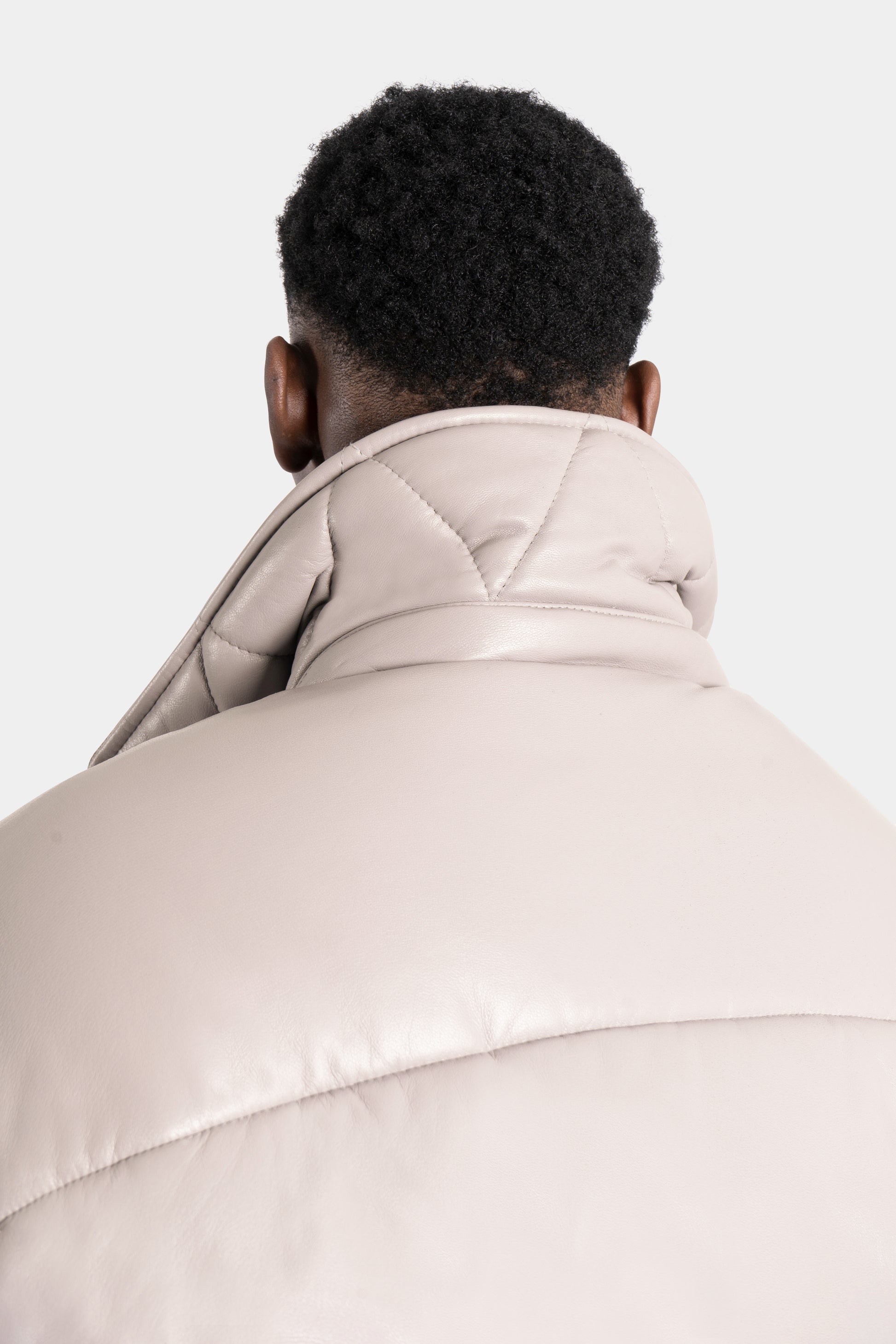 Leather Down Fill Puffer Jacket - Due Diligence Apparel