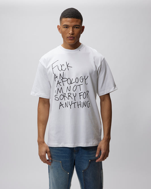 T-SHIRT WITH IM NOT SORRY SLOGAN - Due Diligence Apparel
