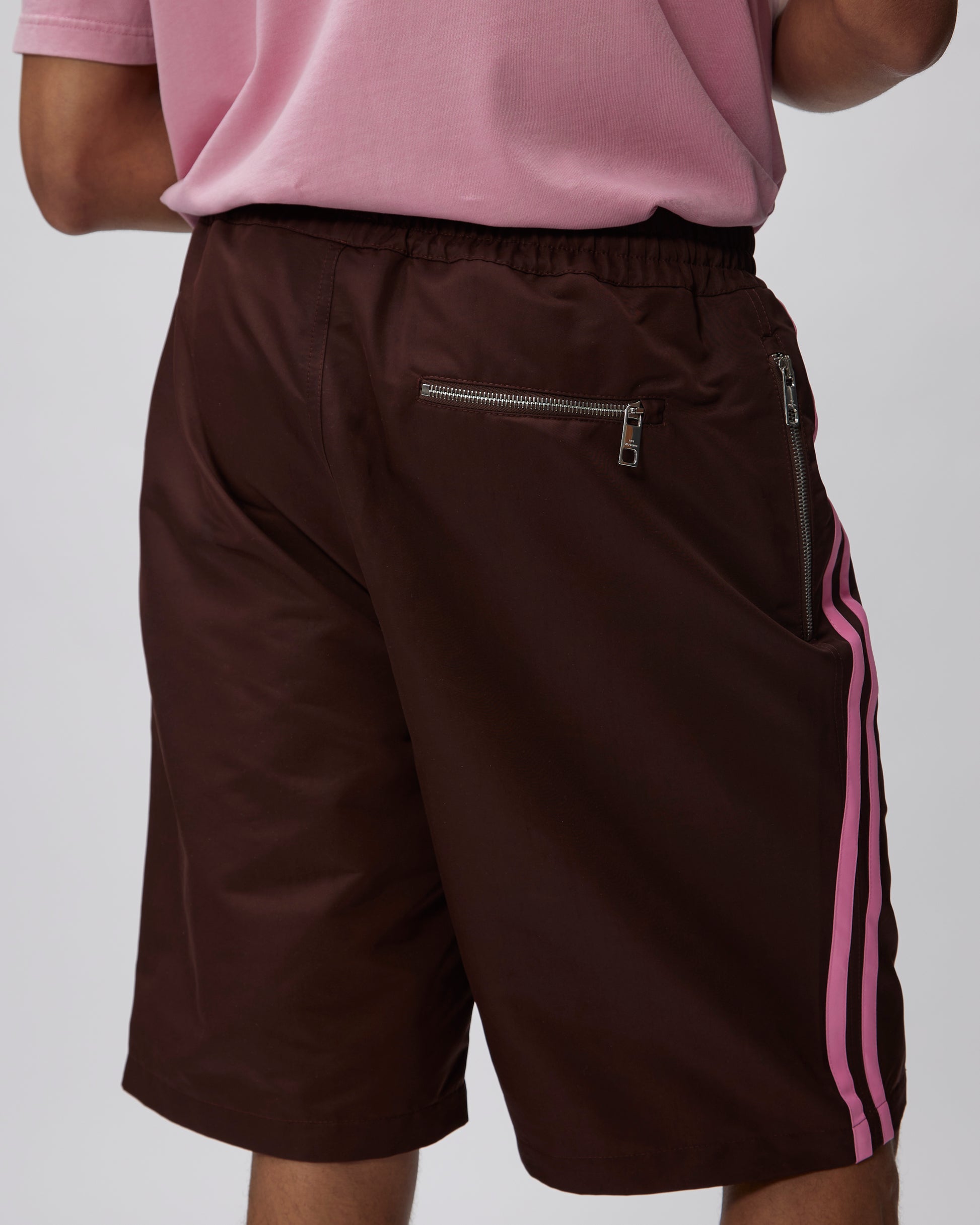 NYLON SHORT WITH SIDE STRIPE - Due Diligence Apparel