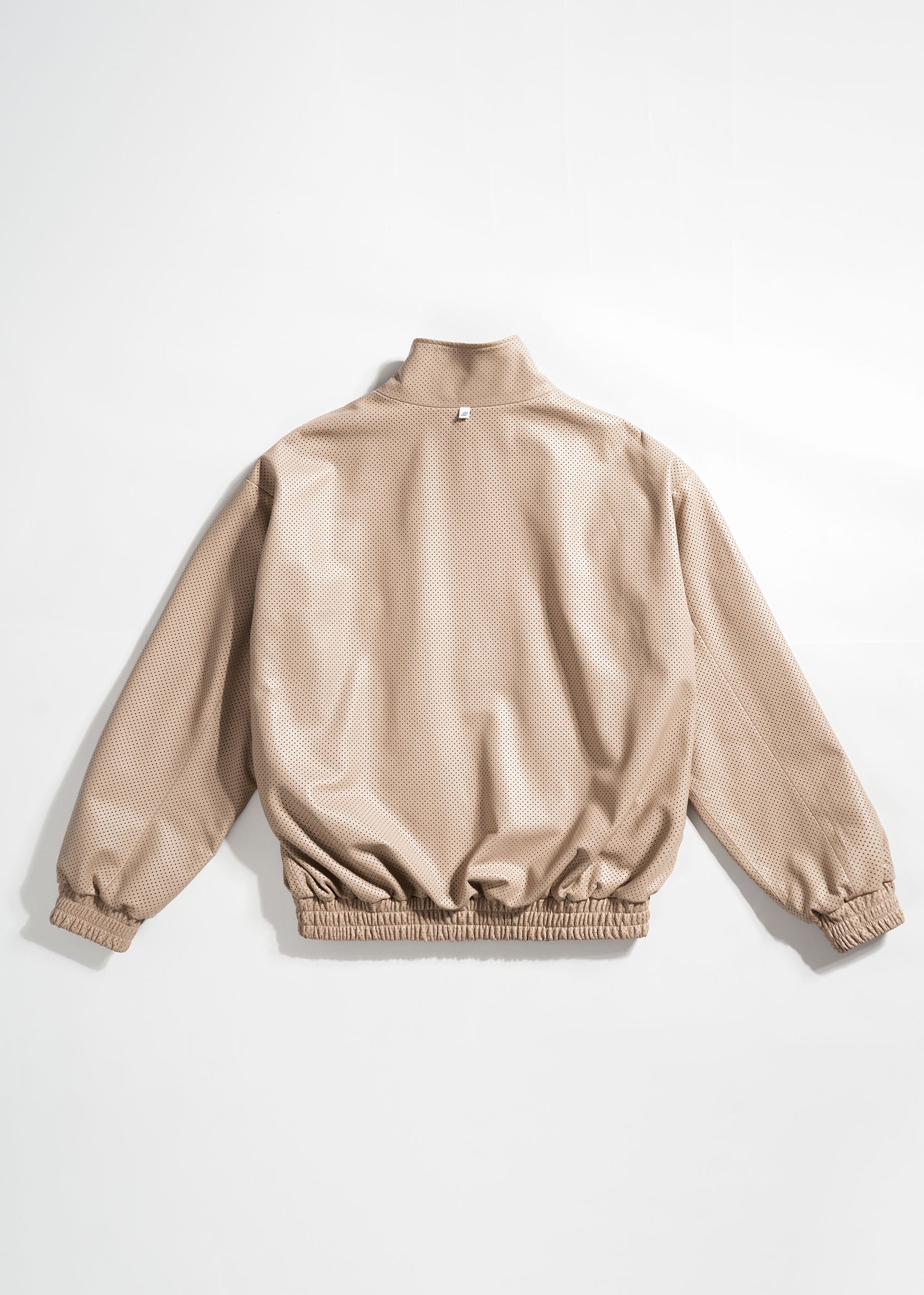 PERFORATED LEATHER TRACK JACKET - Due Diligence Apparel
