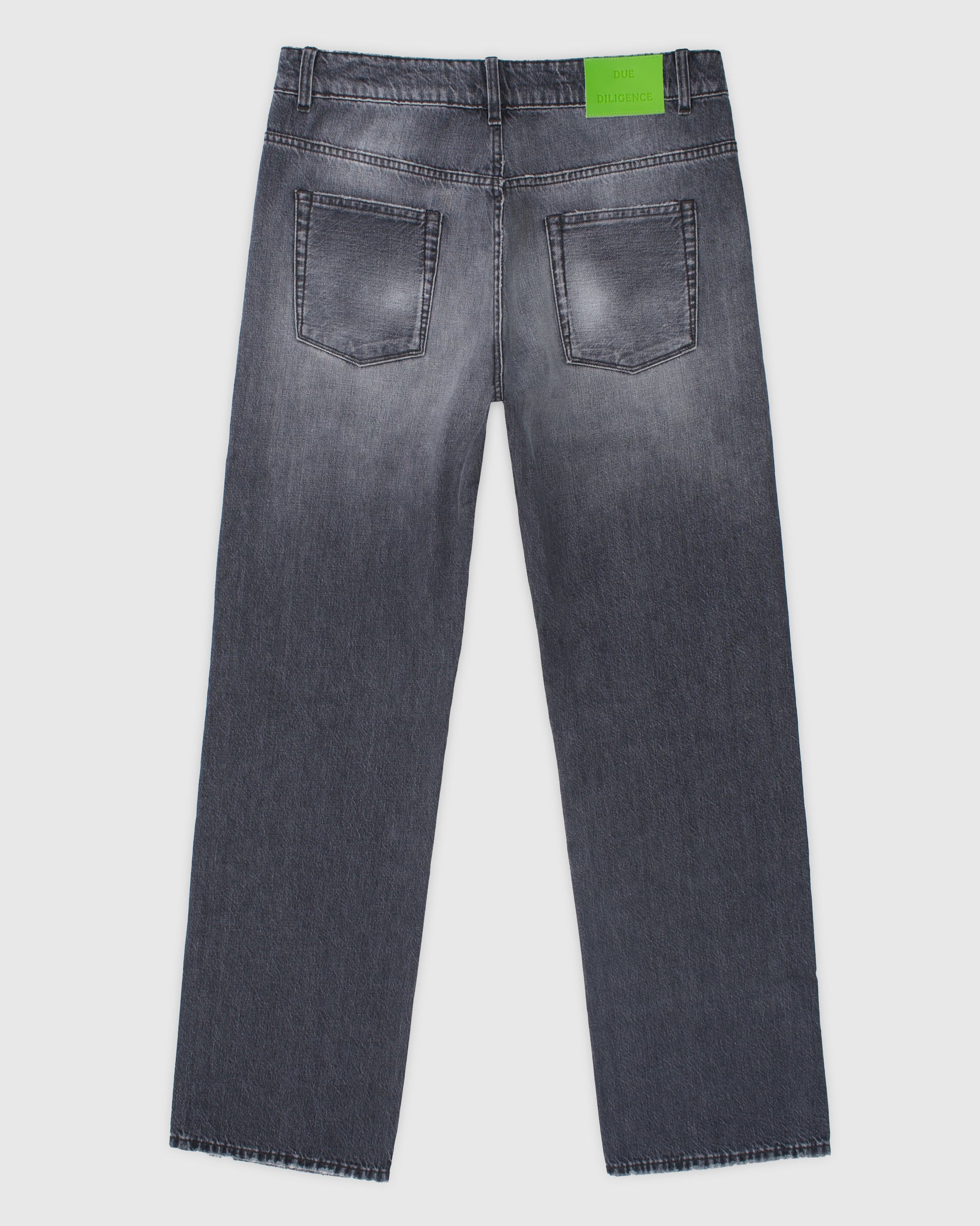 Grey Distressed Washed Jean - Due Diligence Apparel