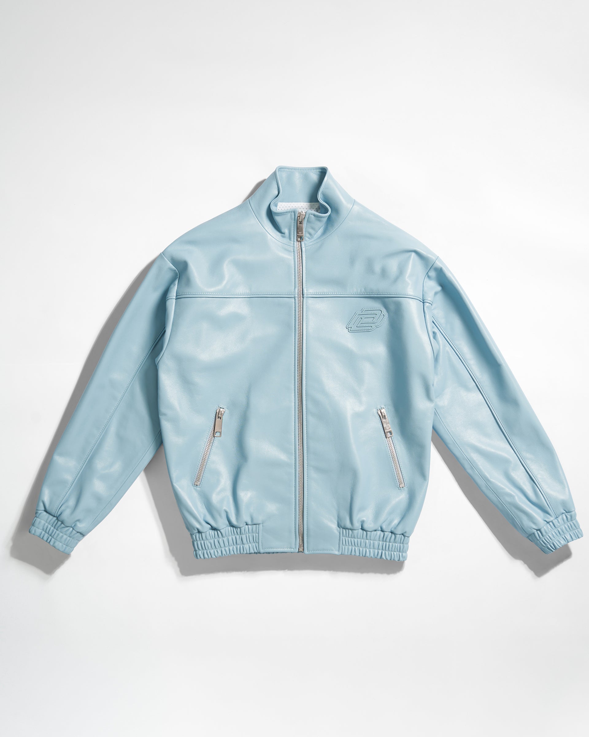 LEATHER TRACK JACKET - Due Diligence Apparel