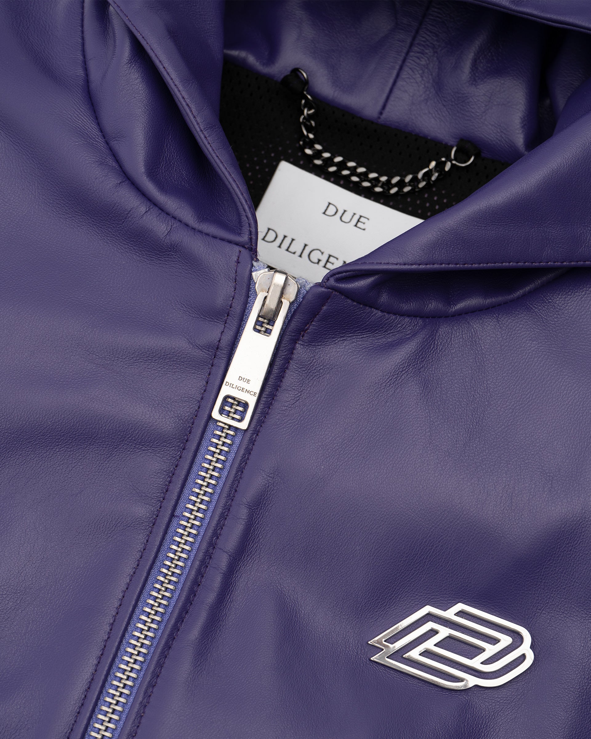 Nappa Leather Hoodie - Due Diligence Apparel