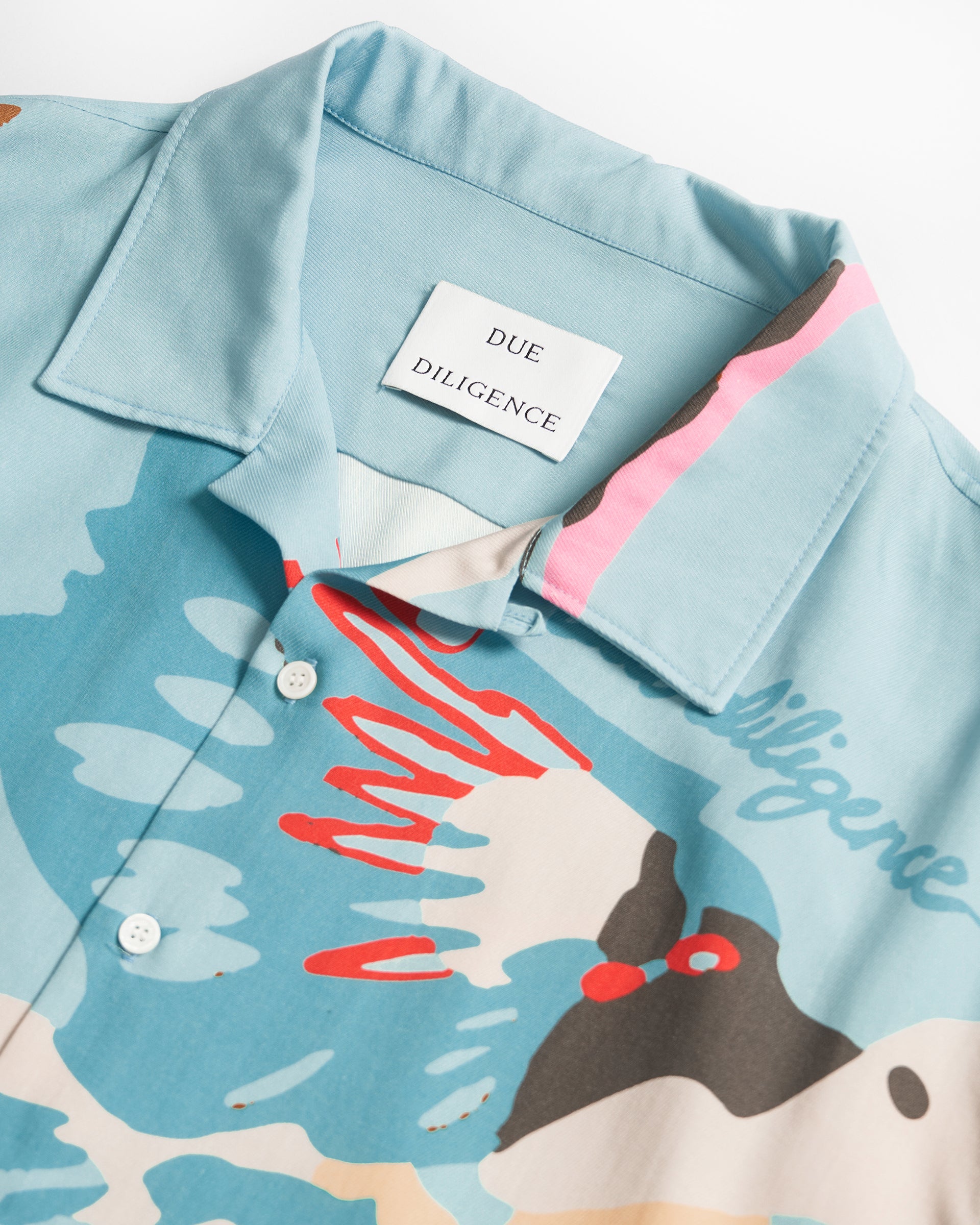 HAWAIIAN SHIRT IN BLUE BIRD DESIGN - Due Diligence Apparel